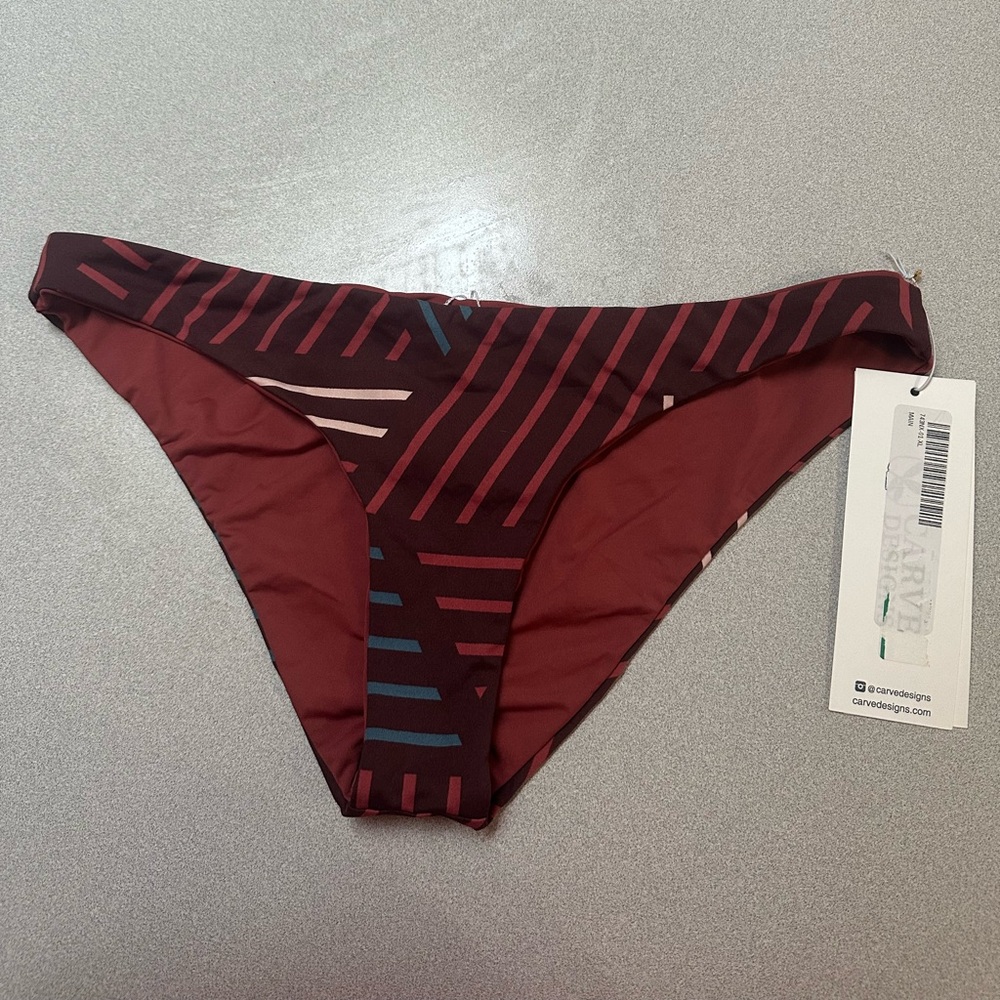 Carve Designs Sanitas rev reversible bikini bottom XL NWT